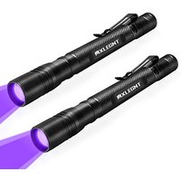 MXLEGNT UV Black Light Flashlight: 2 Pack 395nm Torch Pen Inspection Lamp for Pet Urine Detection - Ideal for Dog Cat Urine Pet Stains, Bed Bug on Car