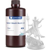 ANYCUBIC Water Washable 2.0 3D Printer Resin, 405nm High Precision and Anti-Yellowing 3D Resin, High Resilience, Easy Post-processing Photopolymer Res