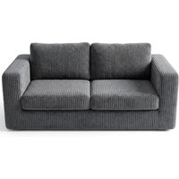 RUMMY Boneless Loveseat Sofa, 2-Seater Floor Sofa in a Box, Corduroy Upholstered Foam Couch with 2 Pillows, No Assembly Required for Living Room Apart