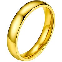 PROSTEEL Men's Stainless Steel Rings, 2/4/6/8MM Width Band - Send Gift Box 4mm-gold Plated L 1/2