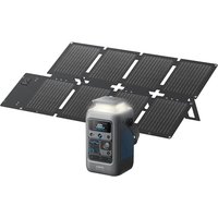 Anker SOLIX C300 DC Power Bank Station and 60W Solar Panel, 288Wh Portable Power Station, LiFePO4 Battery, 300W Solar Generator, for Outdoor, Camping,