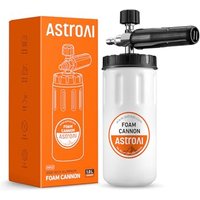 AstroAI Wide Neck Foam Cannon 1 Liter Capacity, with 1/4 Inch Quick Connector Plug to Pressure Washer, 1.0mm Orifice