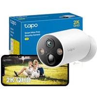 Tapo TC85 2K QHD Battery Security Camera Outdoor Wireless, 300-Day Battery Life, 150° Super-wide FOV, Colour Night Vision, Outdoor Camera No Monthly