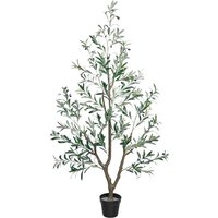Vitalismo Artificial Olive Tree, 160 cm, Large Artificial Plant, Artificial Tree, Olive Tree Plant in Pot, Modern Decoration for Home, Living Room, Be