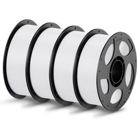 ANYCUBIC PLA Filament 1.75mm, 3D Printer Filament, Intelligent Identification, Dimensional Accuracy +/- 0.02mm, 4 Pack 1KG Reusable Spool, White*4 4kg