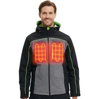 CONQUECO Heated Jacket Body Wamer: Electric Windproof & Waterproof Jacket with 10000 mah Battery Pack - 3 Heating level for Sports & Outdoor L Men