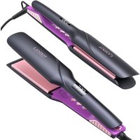LANDOT 45mm Wide Plate Hair Straighteners for Thick Curly Frizzy Hair, Ceramic Ionic Flat Iron with Argan Oil, 11 Temp Settings 120-230°C, 30s Fast H