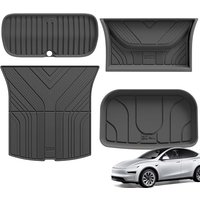 3W 4 Pcs Boot Liner Custom Fit for Tesla Model Y Juniper Premium Performance 2025 2026 New Version (Not for Standard), Thorex⢠All Weather Dog Frien