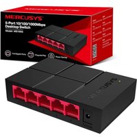 MERCUSYS MS105G 5-Port Desktop Ethernet Network Switch/Hub, 10/100/1000Mbps Ethernet Splitter, Energy Saving up to 82%, Plug & Play, TP-Link Switch, P