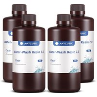 ANYCUBIC Water Washable 3D Printer Resin 2.0 with Easy Post-Processing, High Precision and High Resilience, Low Odor and Anti-Yellowing 3D Resin for L