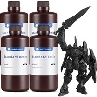 ANYCUBIC Standard 3D Printer Resin, LCD UV 405nm Rapid Photopolymer 3D Resin for 6K/8K/12K/14K LCD 3D Printers(4000g, Black) C-Black 4000g 4000g