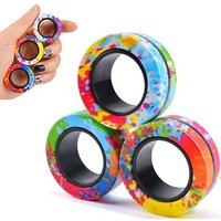 Aionly Magnetic Rings, Finger Spinner Fidget Toys, Stress Relief Gadgets for Anxiety, Magnetic Toys For Ages 4-10, Christmas Stocking Filler Gift For