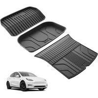 3W Boot Liner Custom Fit Tesla Model Y 2021-2024,Dog Friendly TPE All Weather Trunk Mat,Waterproof Anti-slip Easy to Clean Model Y Accessories Model Y