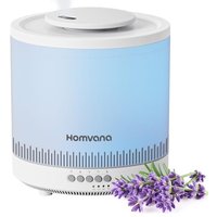 Homvana Humidifiers for Bedroom 1.5 L Top-Fill Cool Mist Humidifier for Baby Nursery Plants Kids Home, 3-in-1 Diffuser with Night Light, Auto Mode, Es