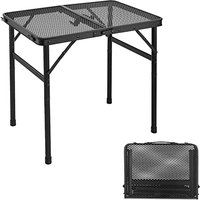 Odoland Portable Camping Table Ultralight Aluminum Folding Picnic Table Small Camp Table for Beach Hiking Backpacking Outdoor Indoor Picnic RV BBQ Bla