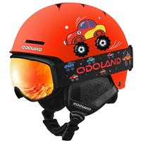 Odoland Kids Ski Helmet, Snow Helmet with Ski Goggles, Shockproof, Windproof, Safety Snow Sports Helmets and Protective Goggles for Boys Girls and You