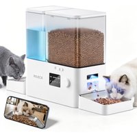 Smart Automatic Cat Feeder with Camera, 2in1 Pet Feeding Station with 5L Food Dispenser & 3.5L Water Tank, Feeder with 2.4G & 5G WiFi APP Control