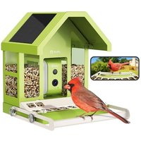 Birdfy Smart Bird Feeder Camera, Durable Metal Feeders: Auto-Detect & Notify, Capture Videos, Live Bird Watching Camera Wireless Outdoor, Solar Powere