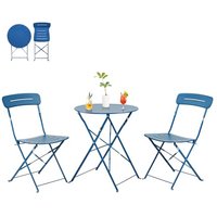 Grand pation Garden Furniture Set, Outdoor Bistro Table and Chairs Set of 2, Small Balcony Furniture, Weather Resistant, 3 Piece Folding Sets for Balc