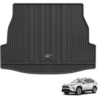 3W Boot Liner Fit for Toyota RAV4 XA50 2019-2024 2025 (Includes Hybrid), TPE All Weather Custom Boot Car Mat, Waterproof, Anti-Slip, Easy to Clean, Bo