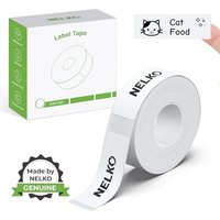 Nelko P21 Label Maker Tape, 14x40mm (0.55"x1.57") Self-Adhesive Tag Compatible with P21 Maker for Home/Office/School, 180 Labels/Roll, White