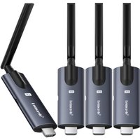 Lemorele Wireless HDMI Transmitter and 3 Receivers,Support Wireless Receiving APP TuTuPlay 5G 656ft 1080P HD,for Streaming Video&Audio to HDTV/Project