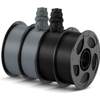 ANYCUBIC PLA Filament 1.75mm, 3D Printer Filament, Intelligent Identification, Dimensional Accuracy +/- 0.02mm, 4 Pack 1KG Reusable Spool, Black *2+Gr