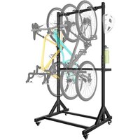 #ad Amazon monTEK - UK monTEK Freestanding Bike Stand for 3 Bikes & 4 Helmets, Holds up to 95kg
