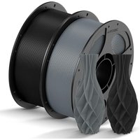 ANYCUBIC PLA Filament 1.75mm, 3D Printer Filament, Intelligent Identification, Dimensional Accuracy +/- 0.02mm, 2 Pack 1KG Reusable Spool, Black+Textu