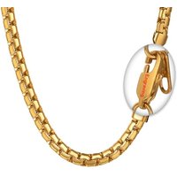PROSTEEL Mens Necklace Chain Stylish Flat Box Chain Link Black/Silver/Gold Plated, Hypoallergenic 316L Stainless Steel Jewellery (with Gift Box) 30"(7