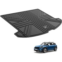 3W Boot Liner Fit for Mini Countryman F60 (Hybrid) 2017-2022 5 Door, All Weather Dog Friendly TPE Trunk Mats, Car Boot Mats Protector Waterproof Anti-