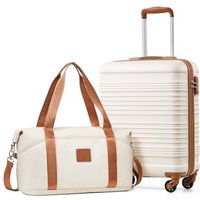 COOLIFE Cabin Suitcase, 55x40x20cm Cabin Luggage with ABS Hard Shell and Easyjet Bag 30L(45Ã36Ã20cm) Set, Carry On Suitcase with TSA Lock & 4 Wheels