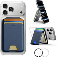 ESR Upgraded for MagSafe Wallet, 5 Card Holder, RFID Blocking, Magnetic Wallet with Adjustable Stand, for iPhone 17e/17/16/15/14/13/12 Series & Google
