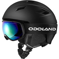 Odoland Ski Helmet Kit with Ski Ski Goggles, Snowboard Helmet for Men Women Teens Kids, Adjustable Ski Helmet and UV400 Protection Ski Goggles Black M