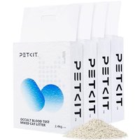 PETKIT Tofu Cat Litter, Fast Clumping, Tofu & Bentonite Mixed Cat Litter with Occultblood Test Particles, Ultra Absorbent, Odor Control and Flushable,