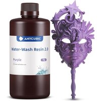 ANYCUBIC Water Washable Resin 2.0, 3D Printer Resin with Easy Post-processing, High Precision and High Resilience, Low Odor and Anti-Yellowing 3D Resi