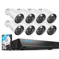 Reolink 4K+ PoE CCTV Camera System, 8pcs 12MP H.265 Bullet Security Cameras Outdoor, Person/Vehicle Detection, Two-Way Talk, Spotlights, 16CH NVR with