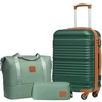 COOLIFE Carry on Suitcase, 20-Inch Luggage Sets 3 Piece Suitcase Set ABS Hard Shell, Cabin Suitcase with Expandable Travel Duffels Bag ï¼ Toiletry Ba