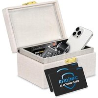 WHonor White Faraday Box, Keyless Entry Car Key Signal Blocker, Anti-Theft Signal Shielding Cages Safe Protector, RFID Blocking Card 2 Pack Included