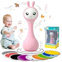 alilo Smarty Bunny Baby Rattle Musical Light Up Sensory Toys, Infants Newborns Baby Teething Toys 0-3-6-7-12 Months,1 Year Old boy/Girl Gifts 4 Music