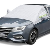 AstroAI Windshield Snow Cover Silver Car Snow Cover 4-Layer Protection for Snow, Ice, UV & Frost Wiper Mirror Protector Windproof Sunshade Cover