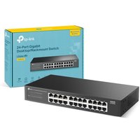 TP-Link LS1024G 24-Port Gigabit Network Switch | Unmanaged Ethernet Switch, Plug & Play, Fanless Metal Design, QoS, Energy-Efficient, Desktop & Rackmo