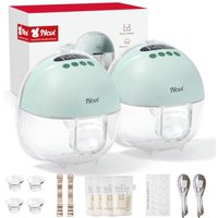 NCVI Hands Free Breast Pump for Work, Travel & Night Use Green, 2Pcs