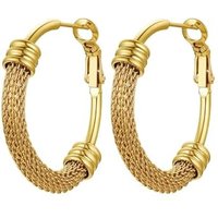 PROSTEEL Hoop Earrings for Women Large Stylish Big Hoops Hypoallergenic 316L Stainless Steel for Women Ladies Gold Plated/Black/Silver 20/30/40/50/60/
