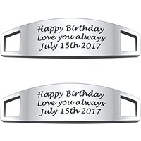 PROSTEEL 2 Pcs Personalize Name Shoe Buckle for Men/Women, Custom Shoe Decoration Charms, Monogram Initial/Nameplate Shoe ID Tags, Stainless Steel/Gol