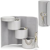 Vlando Travel Jewellery Case, Faux Leather Jewellery Rolls Jewellery Organiser for Rings, Earring, Necklaces,Bangle, Gift for Women, Couples, Friends