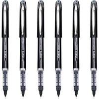 EYEYE 0.7mm Rollerball Pens Fine Point, 6 Pack of Pen Black Roller Ball Medium Point Quick Dry, Liquid Ink Pen Fine Point Smooth Writing Pens for Jour