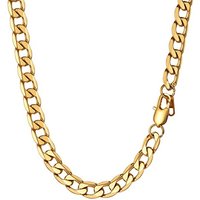 PROSTEEL Mens Cuban Chain Necklace, Curb Link Chains Silver/Gold Plated, 4mm/6mm/9mm/13mm Width, 18"-30" Inches, Hip Hop Jewellery -Send Gift Box 20"(