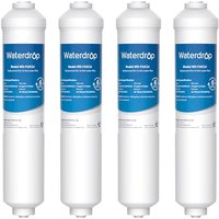 Waterdrop Fridge Water Filter Replacement for Samsung® DA29-10105J HAFEX/EXP, DA2010CB, DA99 02131B, HAIER® LG® Inline Water Filter (4) 4 Count (Pa