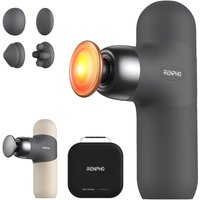 RENPHO Mini Massage Gun with Heat,Massage Gun Deep Tissue with 4 Massage Heads,Ultra Small & Quiet Muscle Gun with Carry Case for Gym Office Workout M